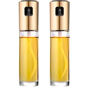 Imagem de Kit 2 Porta Azeite Vinagre Spray Galheteiro Dosador Aço Inox 100ml