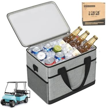 Imagem de 10L0L Saco de gelo para carrinho de golfe, refrigerador Oxford impermeável de grande capacidade de 27L com design de vários bolsos, isolamento de 6 horas, fácil acesso e leve para acessórios de