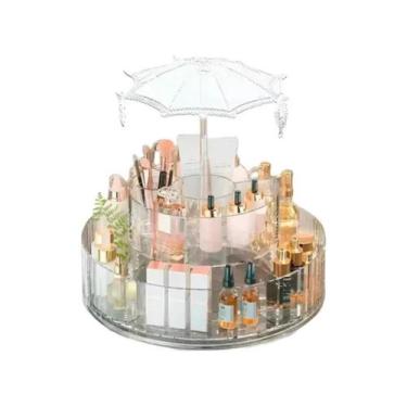 Imagem de Organizador Porta Maquiagem Cosméticos Skincare Giratório 360 Banheiro