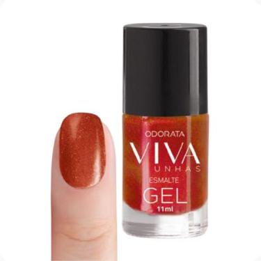 Imagem de Esmalte Em Gel Cintilante Vermelho Esplêndida Não Precisa Cabine Seca 