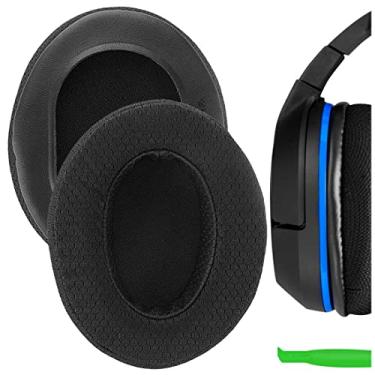 Imagem de GEEKRIA Almofadas De Substituição Comfort Em Tecido Malha Extra Grossa Para Fones Ouvido Turtle Beach Stealth 400, 500X, 700X, 420X, Force Xo Seven, Xp500, Px5, Px4, X42 (Pretas)