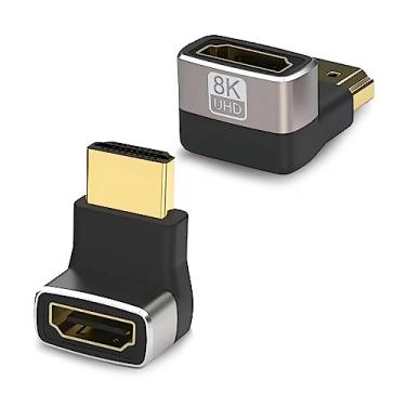 Imagem de WYTUDTE Adaptador Hdmi Banhado A Ouro De 90 E 270 Graus - Pacote Com 2, Ângulo Reto, Vertical, Formato L, Suporta 8K 60 Hz, 4K 120 Para Hdtv, Xbox, Ps5