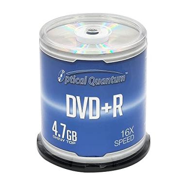 Imagem de Optical Quantum Mídia Dvd+R 16X 4,7 Gb Em Branco, Tampa Prateada Brilhante, Eixo Para 100 Discos Gravação De Vídeo, Dvd Graváveis, Dvds Graváveis