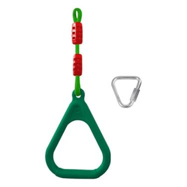 Imagem de Deevoka Argolas de ginástica, balanço, anel de selva, equipamento de treinamento de força, argolas de pull-up, pista de obstáculos para atividades ao ar, Verde