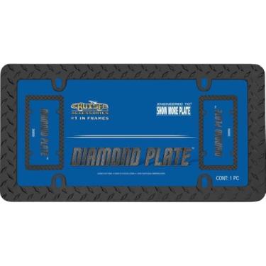 Imagem de Cruiser Accessories Moldura para placa de licença Diamond Plate 30850, preto fosco
