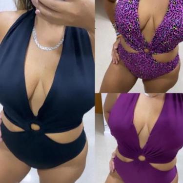 Imagem de Body feminino decote na lateral argola na frente com bojo - Filó Modas