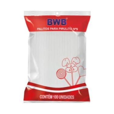 Imagem de 500 Palito para Pirulito Plástico 9cm - AAZ, Branco