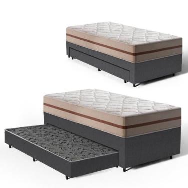 Imagem de Cama Box com Colchão de Classic Molas Pocket + Auxiliar de Espuma Uniq