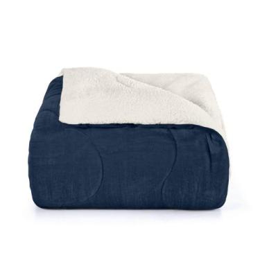Imagem de Edredom Casal Pele Carneiro Coberdrom Dupla Face Mariner - Hedrons