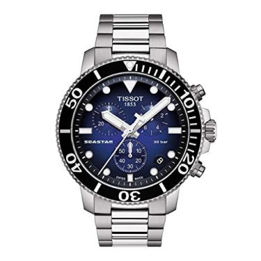 Imagem de Tissot Relógio esportivo masculino de cerâmica Seastar prata T1204171104101