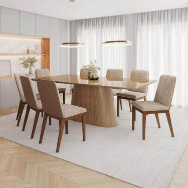 Imagem de Conjunto para Sala de Jantar com 8 Cadeiras Olivia - Henn