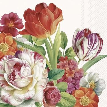 Imagem de Guardanapo para Decoupage Ihr 33x33 Florescendo Primavera Creme C/ 20 