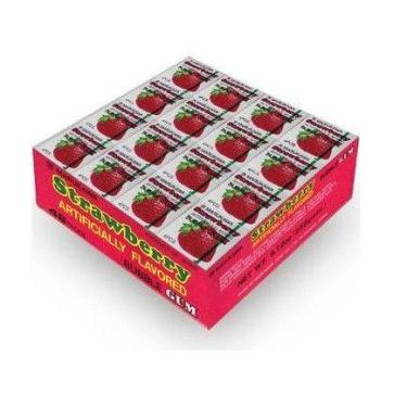 Imagem de Chiclete Marukawa Sabor Morango - Bubble Gum Strawberry 32 unidades