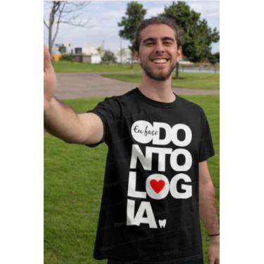 Imagem de Camiseta eu faço odontologia - Daruma Camisetas, 1, Preto, G