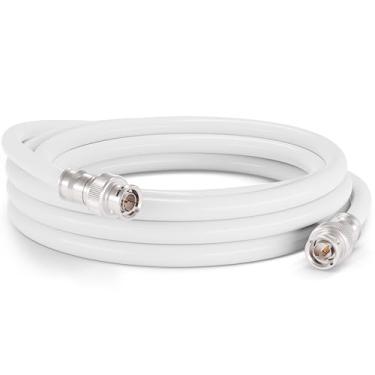 Imagem de THE CIMPLE CO Cabo BNC, cabo branco RG6 HD-SDI e SDI (com duas conexões BNC machos) - 75 Ohm, cabo de baixa perda de nível profissional - 3 m (3')