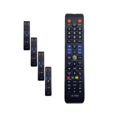 Imagem de Kit 5 Controle Remoto Compatível Samsung Smart Tv 4k Futebol - Skylink