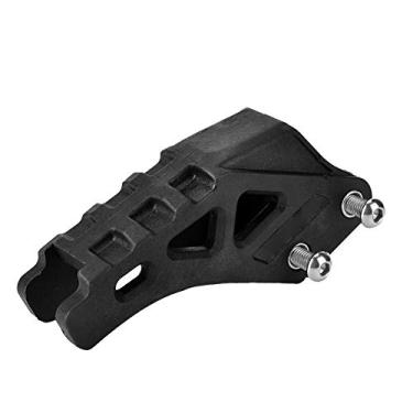 Imagem de Ldafava Guia universal de corrente de plástico durável de alta precisão usinada CNC protetor de corrente de motocicleta para 420 428 520 525 530 correntes 50 110 125 250 bicicleta preta