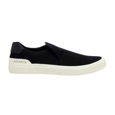 Imagem de Tênis Aramis Daily Slip Canvas Masculino, 41, Preto, Branco