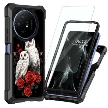 Imagem de BREIDMKFM Capa para celular TCL 50 XL 5G com protetor de tela, proteção de camada dupla de policarbonato rígido TPU macio bumper à prova de choque canto resistente capa protetora para TCL 50XL 5G