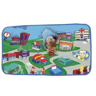 Imagem de Tapete Infantil Educativo Cidades 86 x 1,30 cm SALDÃO - Fabrincando Id