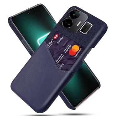 Imagem de Capa para OPPO Realme GT NEO 5,Anti-deslizamento,Proteção contra quedas de 360°,Resistência à impressão digital,Tela e caso de couro PU com 1 slot de cartão atrás-Blue