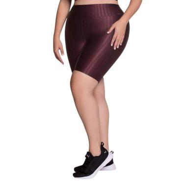 Imagem de Bermuda Selene 3D Plus Size Feminina - Bordô X2-Feminino