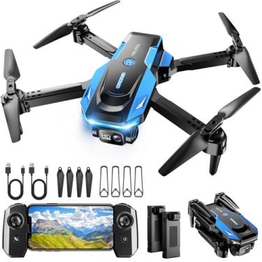 Imagem de RELIDOL Drone Com Câmera 1080P - Quadricóptero Controle Remoto Dobrável, Por Gestos De Voz, Giro 3D, Partida Uma Tecla, Parada Emergência, 2 Baterias, Mais Fácil Usar, Brinquedo Para Crianças E Adul
