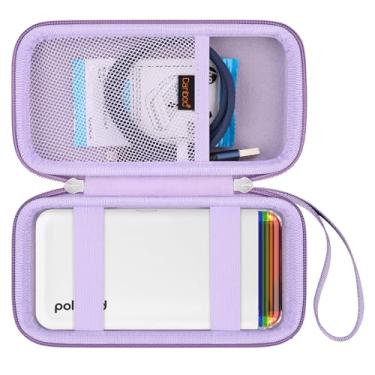 Imagem de Canboc Capa de transporte compatível com Polaroid Hi-Print 2ª geração Bluetooth Connected 2x3 Pocket Photo Dye-Sub impressora, bolso de malha serve para cabo, papel, roxo (apenas capa)