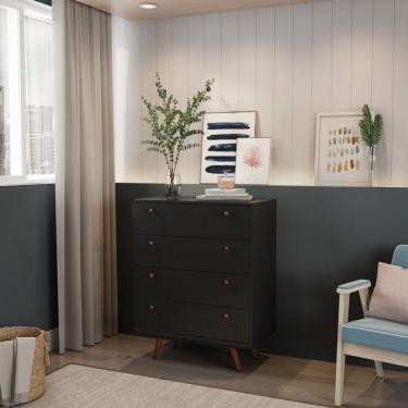 Imagem de Cômoda Vitória 4 GV Preta