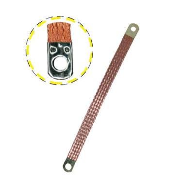 Imagem de Cabo Bateria Massa 30 Cm 2 Ponteiras Cordoalha Negativo - HIKARI