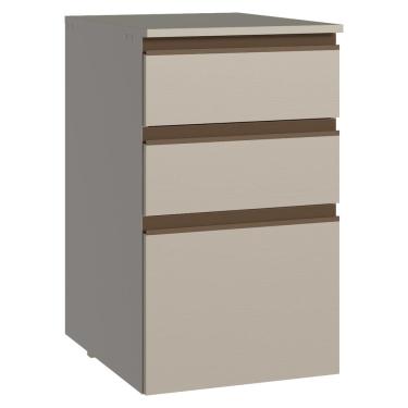 Imagem de Balcão de Cozinha 40 cm 3 Gavetas Suspenso Crema Nice Madesa