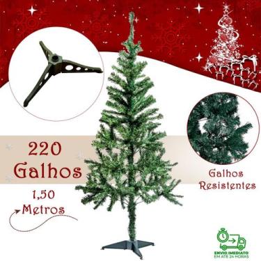 Imagem de Arvore de Natal Verde 1,50 metros 220 Galhos Linda Pinheiro - Klizz, C