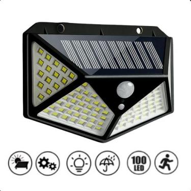 Imagem de Luminária Solar De Parede 100 Leds Sem Fio Potente - ROMI