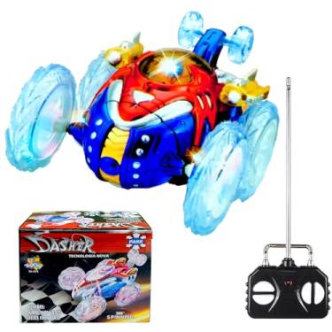 Imagem de Carrinho de Controle Remoto Dasher 360° com Luz e Som Manobras Radicais Resistente Pirueta Cambalhotas Presente Crianças Stunt Dasher