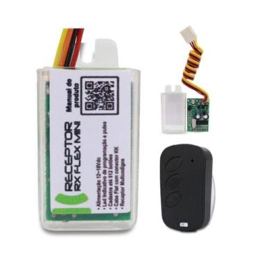 Imagem de Kit 2 Receptor Rx Flex Mini Jetflex 433 Controle Tx Digital - Ipec