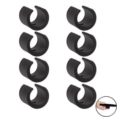 Imagem de Kit 8 Peças Proteção Para Pés Cadeiras 22,22mm Redondo Preto - 2307 Mor