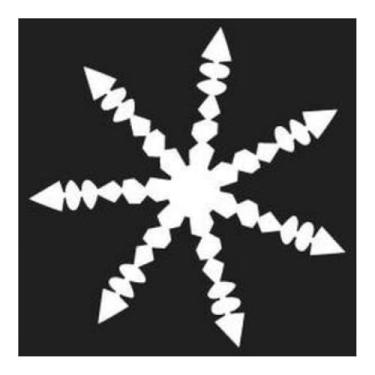 Imagem de The Crafters Workshop Máscara de flocos de gelo Balzer Bits, 10 x 10 cm