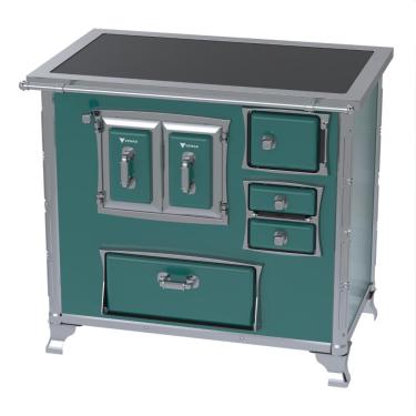 Imagem de Fogao a Lenha Venax GII n 2 Sec XVIII Premium Turquesa Gab SE