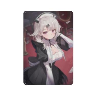 Imagem de Pôster de arte de menina de anime sexy quente placa de estanho vintage decoração de parede pôster 20 x 30 cm, AI318