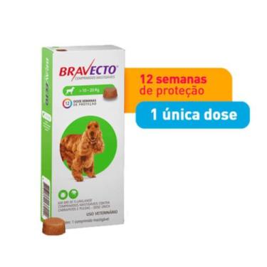Imagem de Antipulgas e Carrapatos Bravecto 4,5 a 10 kg para Cães 250mg 1 comprim