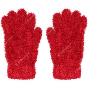 Imagem de 1 Par D/luva Feminina Pelinho Lisa Para Frio Adulto Inverno - Fênix, V