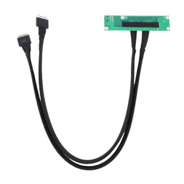 Imagem de EBTOOLS PCIE 4.0 X16 para SFF-8611 X2 Adaptador de Bifurcação Riser Plug e Reproduzir Cabo Dividido Com 65cm FFC Flat Cable para PC Placa-mãe