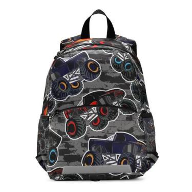 Imagem de Mochila Litebear Toddler Boys Monster High Truck Cars de 3 anos ou mai