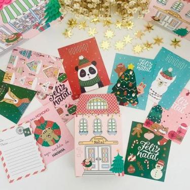 Imagem de Caixa casinha com Mini cartoes de Natal buendia ppc5152, 3