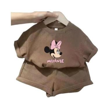 Imagem de Conjunto De Camiseta E Shorts De Algodão Para Bebês Meninas Da Disney 