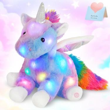 Imagem de Bicho de pelúcia CozyWorld Unicorn 16,5 cm com luz e música