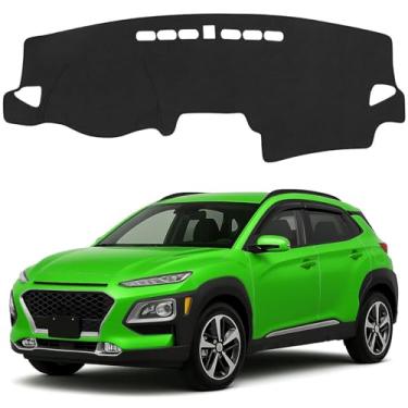 Imagem de IIKSDII Capa de painel compatível com Hyun-dai Kona 2018-2021 2022 2023 (sem HUD) Acessórios de almofada antiderrapante