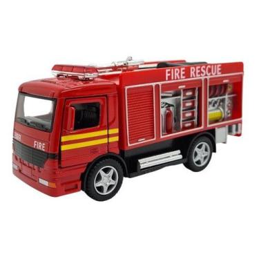 Imagem de Miniatura Caminhão Rescue Bombeiro Fire Vermelho 1:64 - China, Vermelh