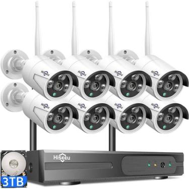 Imagem de Sistema de câmera de segurança Hiseeu Wireless Pro 16CH 4K NVR 8x 5MP