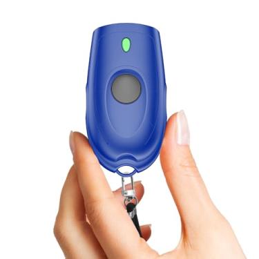 Imagem de symcode Leitor De Código Barras Qr 2D Portátil Pequeno Para Inventário, Sem Fio 2.4G Com Bluetooth E Usb 3 Em 1, Conecta Smartphone, Tablet, Pc, Barras, Funciona Windows, Mac Ios, Azul